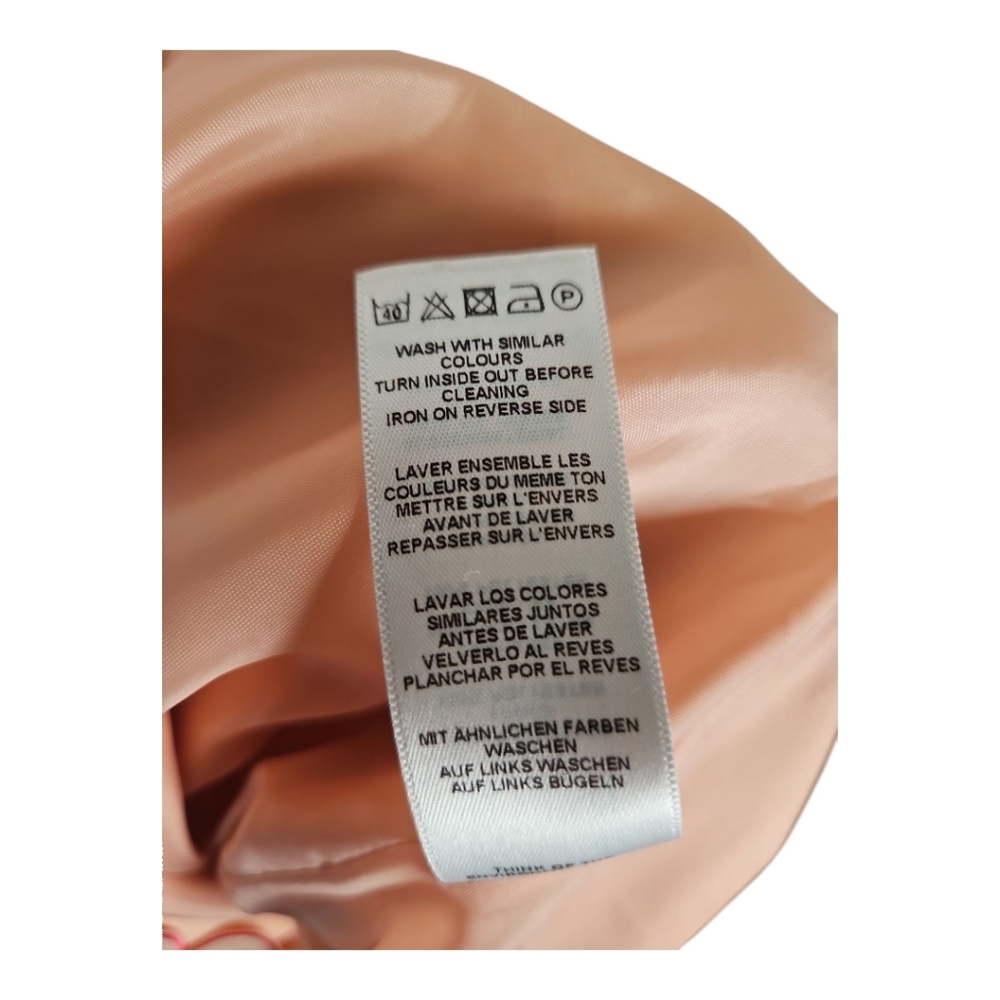 ASOS Coquette Peach Heart Cut Out Cap Sleeve Shift Dress Size 8 - Picture 10 of 10